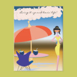 Party Girl in Yellow postcards
