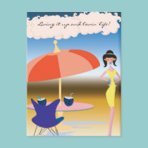 Party Girl in Yellow postcards
