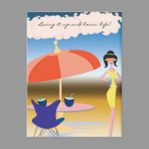 Party Girl in Yellow postcards