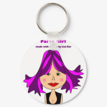party girl keychains by liatbar party girl keychains