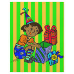 Party Girl Opening Gifts Full Color Flyer