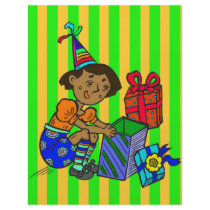 Party Girl Opening Gifts Full Color Flyer