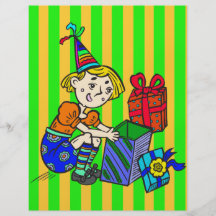Party Girl Opening Gifts Personalized Flyer