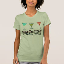 Party Girl (White/Green) t-shirts