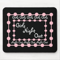 PARTY - GIrls Night Out with Pink Puffballs mousepads