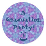 PARTY - Graduation Party Blue Purple Tropical Stickers