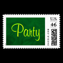 Party Green Beauty Postage - Customizable stamps