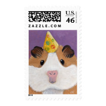 Party Guinea Pig - Medium postage by LisaMarieArt Party Guinea Pig - Medium postage