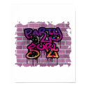 party gurl (girl) graffiti design posters