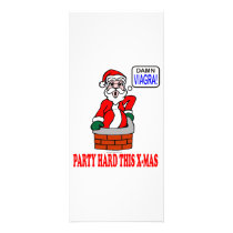PARTY HARD THIS X-MAS! rack cards by pantsdownshirtscom PARTY HARD THIS X-MAS! rack cards