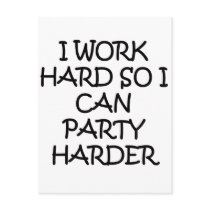 PARTY HARDER postcards by cheriverymery PARTY HARDER postcards
