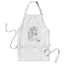 Party Hat Girl Likes Cheap Red Wine aprons