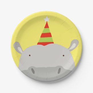 Party Hippo 7 Inch Paper Plate