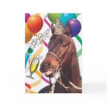 Party Horse B-Day Card