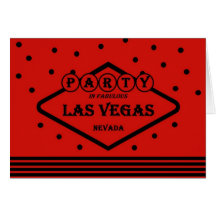 PARTY In Fabulous Las Vegas Red/Black Card