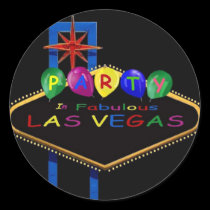 Party In Fabulous Las Vegas with Balloons Stickers