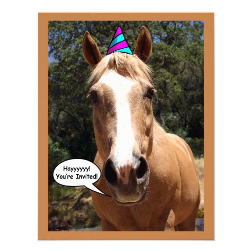 Party Invitation - "Bess the Party Horse"