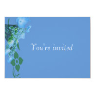 party invitation blue hydrangea flowers invitation