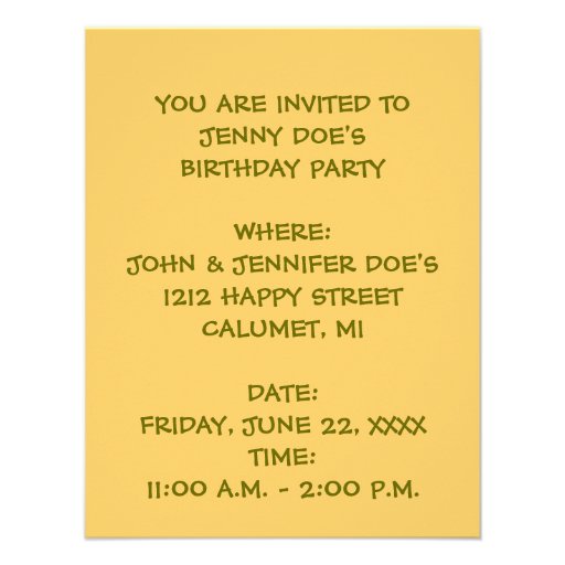 PARTY INVITATION CIRCUS TIGHTROPE ~ EZ2 CUSTOMIZE!