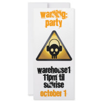 Party invitation, club ticket customized rack card