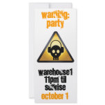 Party invitation, club ticket customized rack card