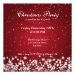 Party Invitation Elegant Sparkle Custom Red
