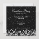 Party Invitation Elegant Winter Sparkle Black zazzle_invitation