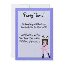 Party Invitation Girly Girl Debbie