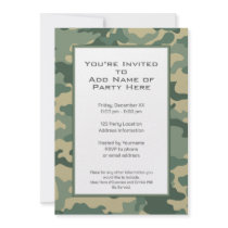 Party Invitation: Military Camouflage