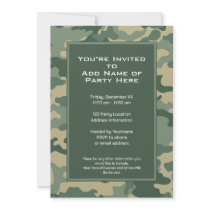 Party Invitation: Military Camouflage by MarshEnterprises Party Invitation: Military Camouflage