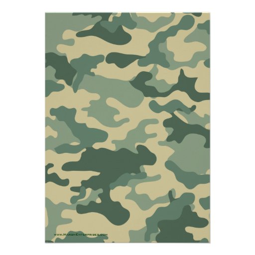 Party Invitation: Military Camouflage