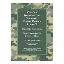 Party Invitation: Military Camouflage invitations