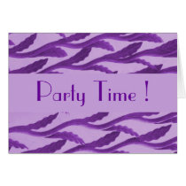 Party Invitation purple branches Greeting Cards