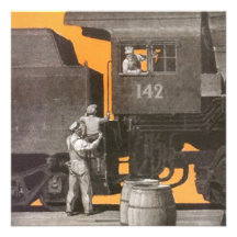 PARTY INVITATION TRAIN LOCOMOTIVE ENGINE