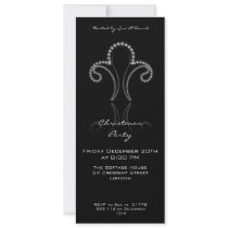 Party Invitation with shiny stars in silver by Rewards4life Party Invitation with shiny stars in silver