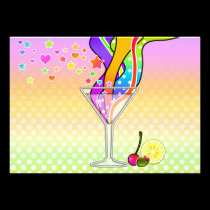 Party Invitations - Maxxed Pop Art Martini invitations