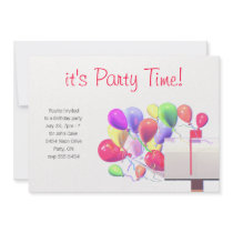 Party Invite Balloon Mail invitations by xfinity7 Party Invite Balloon Mail invitations