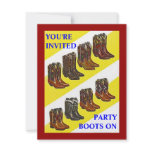 PARTY INVITE ~ BOOTS ON ~ Western style INVITATION