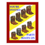 PARTY INVITE ~ BOOTS ON ~ Western style INVITATION