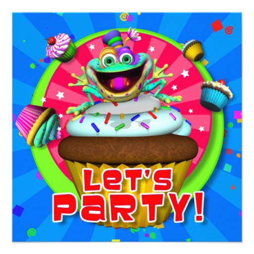 Party Invite- "Let's Party!" with Fribbets