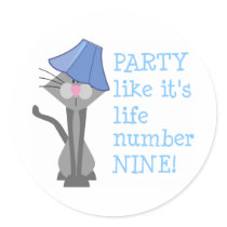 PARTY, life number NINE! Sticker by StitcherladyxxTees PARTY, life number NINE! Sticker