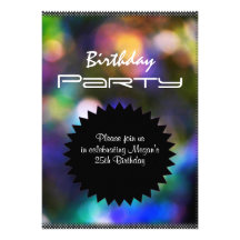 Party Lights Birthday Party Invitation