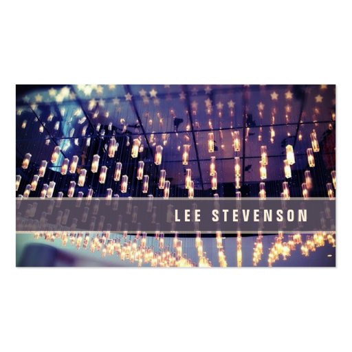 Party Lights Cool  Retro Business Card