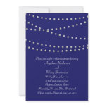Party Lights on Indigo Rehearsal Dinner Custom Announcements
