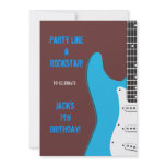 Party Like a Rockstar blue Custom Announcements