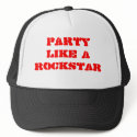 Party Like A Rockstar hats
