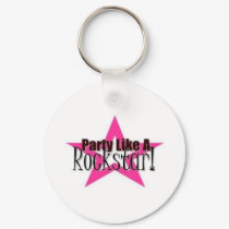 Party like A Rockstar! keychains