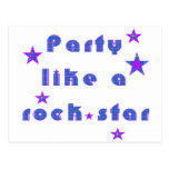 Party Like A RockSTAR postcards