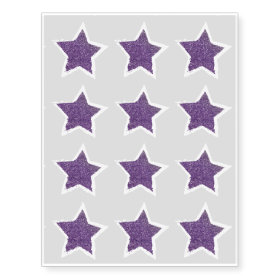 Party Like a Rockstar- Purple Glitter Star Tattoo