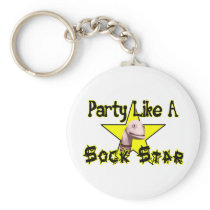Party Like A Sock Star Keychains